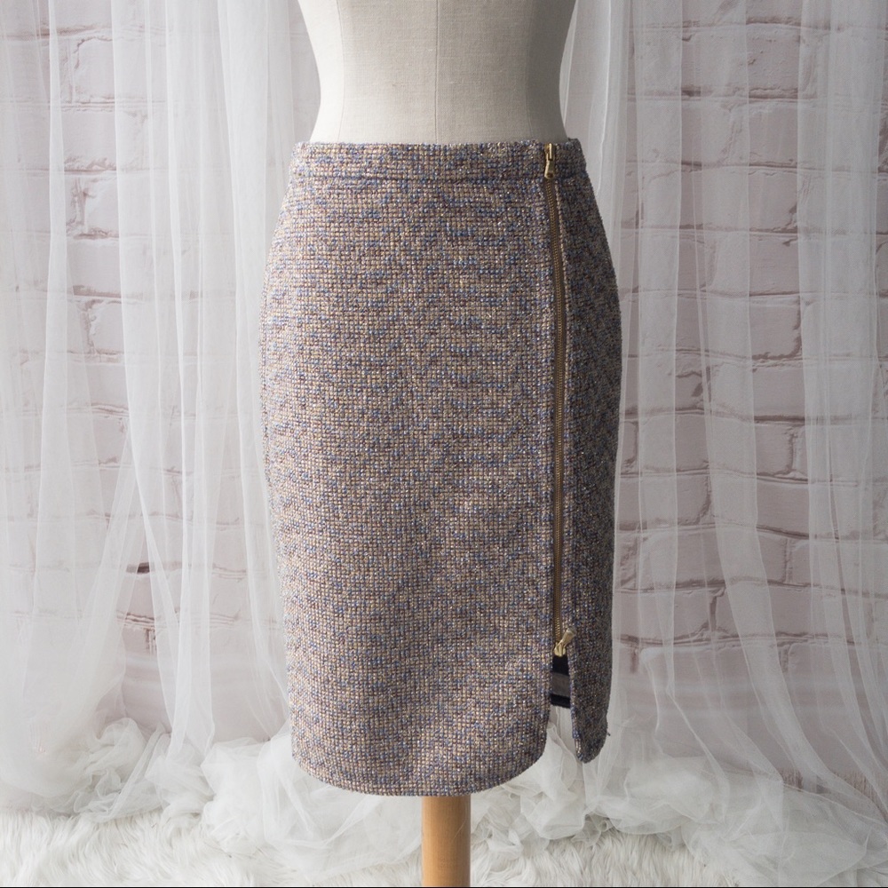 J CREW Sparkly Tweed Women's Pencil Skirt Size 4